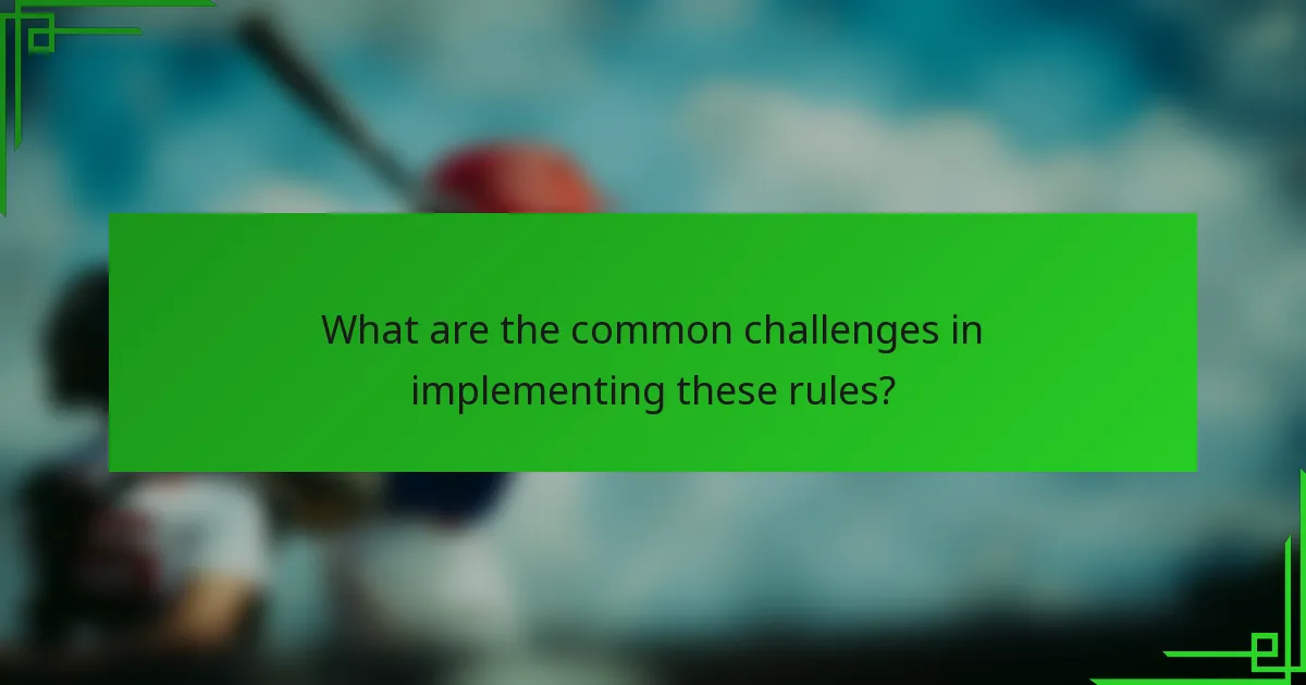 What are the common challenges in implementing these rules?
